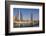 UAE, Abu Dhabi. Downtown waterfront skyscrapers.-Walter Bibikow-Framed Photographic Print