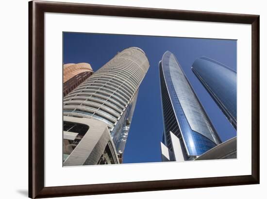 UAE, Abu Dhabi. Etihad Towers-Walter Bibikow-Framed Premium Photographic Print