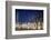 UAE, Abu Dhabi. Fountain in downtown at night.-Walter Bibikow-Framed Photographic Print
