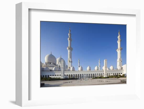 UAE, Abu Dhabi. Sheikh Zayed bin Sultan Mosque-Walter Bibikow-Framed Photographic Print