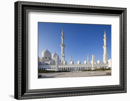 UAE, Abu Dhabi. Sheikh Zayed bin Sultan Mosque-Walter Bibikow-Framed Photographic Print