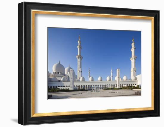 UAE, Abu Dhabi. Sheikh Zayed bin Sultan Mosque-Walter Bibikow-Framed Photographic Print