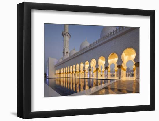 UAE, Abu Dhabi. Sheikh Zayed bin Sultan Mosque-Walter Bibikow-Framed Photographic Print