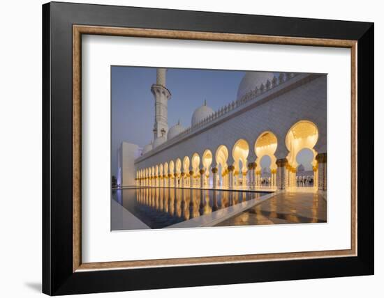 UAE, Abu Dhabi. Sheikh Zayed bin Sultan Mosque-Walter Bibikow-Framed Photographic Print