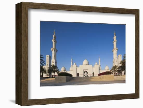 UAE, Abu Dhabi. Sheikh Zayed bin Sultan Mosque-Walter Bibikow-Framed Photographic Print