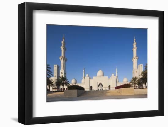 UAE, Abu Dhabi. Sheikh Zayed bin Sultan Mosque-Walter Bibikow-Framed Photographic Print