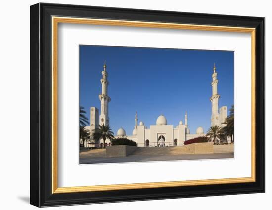 UAE, Abu Dhabi. Sheikh Zayed bin Sultan Mosque-Walter Bibikow-Framed Photographic Print