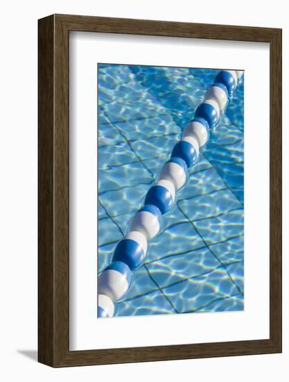 UAE, Al Ain. Jabel Hafeet, Al Ain's mountain, swimming pool detail-Walter Bibikow-Framed Photographic Print