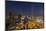 UAE, Downtown Dubai. Cityscape with Burj Khalifa at night.-Walter Bibikow-Mounted Photographic Print