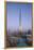 UAE, Downtown Dubai. Cityscape with Burj Khalifa.-Walter Bibikow-Framed Premier Image Canvas