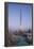 UAE, Downtown Dubai. Cityscape with Burj Khalifa.-Walter Bibikow-Framed Premier Image Canvas