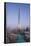 UAE, Downtown Dubai. Cityscape with Burj Khalifa.-Walter Bibikow-Framed Premier Image Canvas