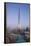 UAE, Downtown Dubai. Cityscape with Burj Khalifa.-Walter Bibikow-Framed Premier Image Canvas