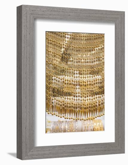 UAE, Dubai, Deira. Gold Souk, gold jewelry-Walter Bibikow-Framed Photographic Print