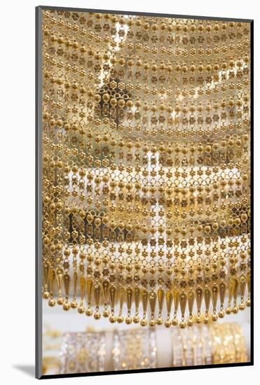 UAE, Dubai, Deira. Gold Souk, gold jewelry-Walter Bibikow-Mounted Photographic Print