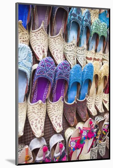 UAE, Dubai, Deira. Souvenir traditional slippers-Walter Bibikow-Mounted Photographic Print