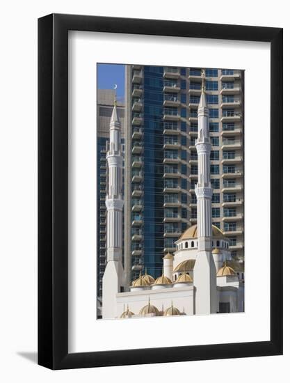 UAE, Dubai Marina, marina mosque-Walter Bibikow-Framed Photographic Print