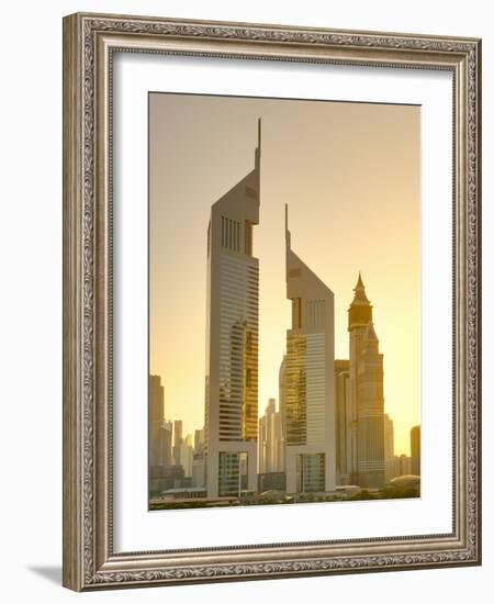 Uae, Dubai, Sheikh Zayed Road, Emirates Towers-Alan Copson-Framed Photographic Print