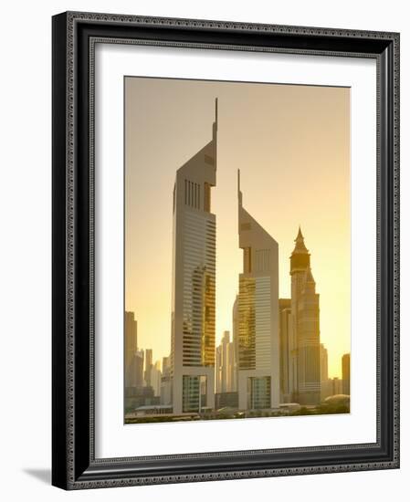 Uae, Dubai, Sheikh Zayed Road, Emirates Towers-Alan Copson-Framed Photographic Print