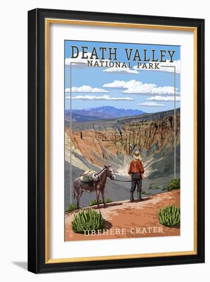 Ubehebe Crater - Death Valley National Park-Lantern Press-Framed Art Print