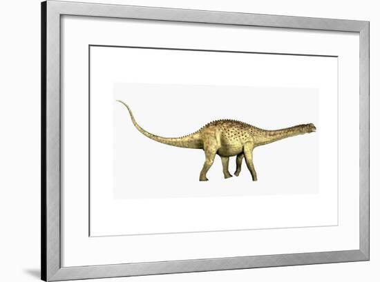 Uberabatitan Sauropod Dinosaur from the Cretaceous Period-Stocktrek Images-Framed Art Print