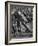 UCLA Football Line Shown in UCLA vs. Stanford Game-George Silk-Framed Photographic Print