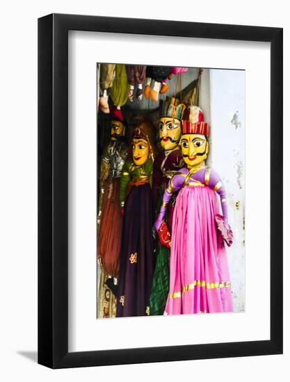 Udaipur, Rajasthan, India. Male and female India toy puppets.-Jolly Sienda-Framed Photographic Print