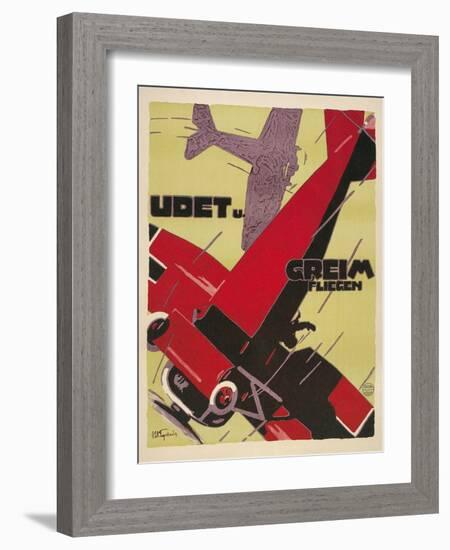 Udet and Greim Air Show Aviation Poster-null-Framed Giclee Print