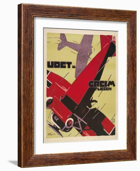 Udet and Greim Air Show Aviation Poster-null-Framed Giclee Print