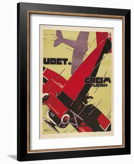 Udet and Greim Air Show Aviation Poster-null-Framed Giclee Print