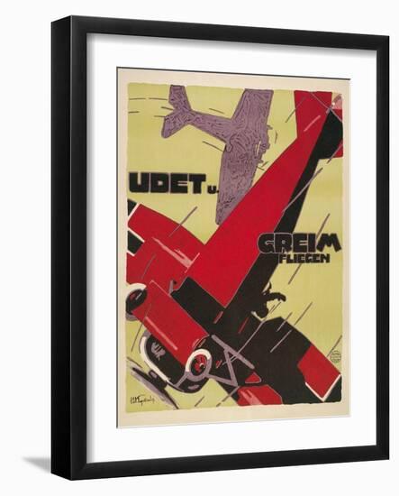 Udet and Greim Air Show Aviation Poster-null-Framed Giclee Print