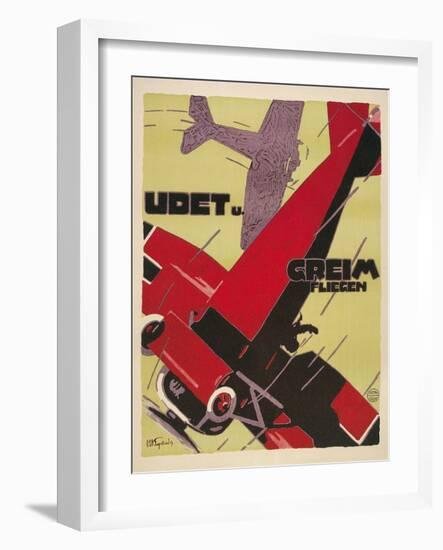 Udet and Greim Air Show Aviation Poster-null-Framed Giclee Print