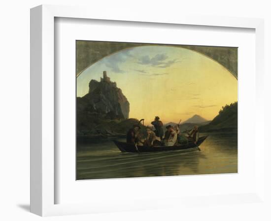 Ueberfahrt Ueber Die Elbe Am Schreckenstein Bei Aussig, 1837-Ludwig Richter-Framed Giclee Print