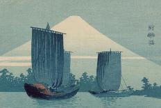 Sailboats and Mount Fuji.-Uehara Konen-Mounted Art Print