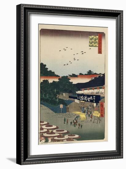 Ueno Yamashita (One Hundred Famous Views of Ed), 1856-1858-Utagawa Hiroshige-Framed Giclee Print