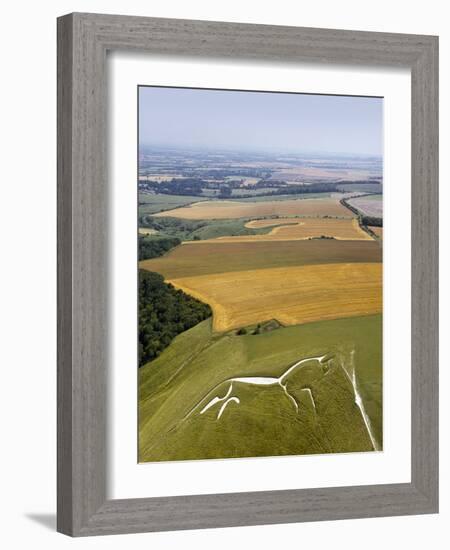 Uffington White Horse, Oxfordshire, UK-David Parker-Framed Photographic Print