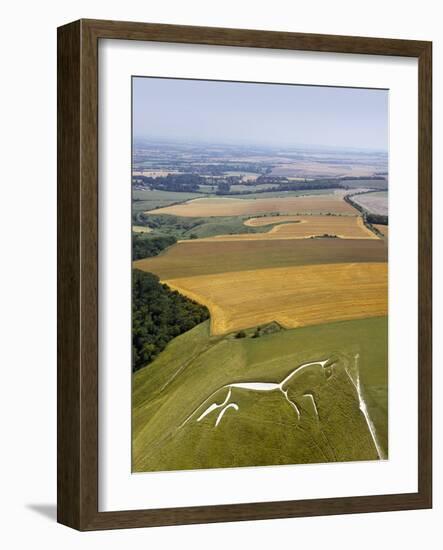 Uffington White Horse, Oxfordshire, UK-David Parker-Framed Photographic Print