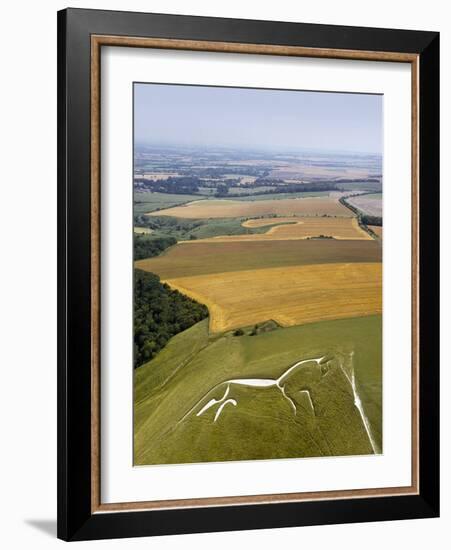 Uffington White Horse, Oxfordshire, UK-David Parker-Framed Photographic Print