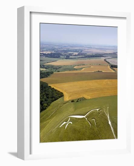 Uffington White Horse, Oxfordshire, UK-David Parker-Framed Photographic Print