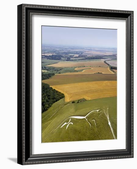 Uffington White Horse, Oxfordshire, UK-David Parker-Framed Photographic Print