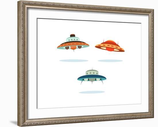 Ufo Alien Space Ships-oculo-Framed Art Print