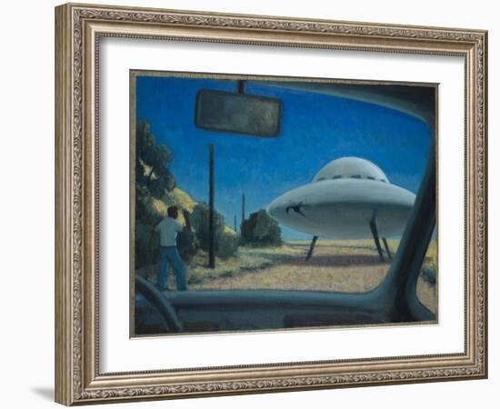 UFO Encounter-Michael Buhler-Framed Art Print