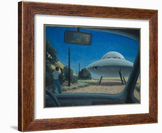 UFO Encounter-Michael Buhler-Framed Art Print