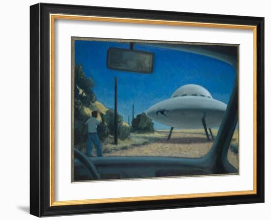 UFO Encounter-Michael Buhler-Framed Art Print