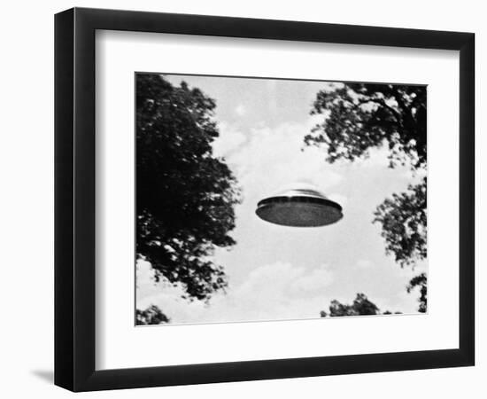 UFO Flying Low over Trees-null-Framed Photographic Print