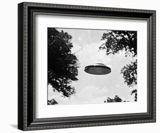 UFO Flying Low over Trees-null-Framed Photographic Print