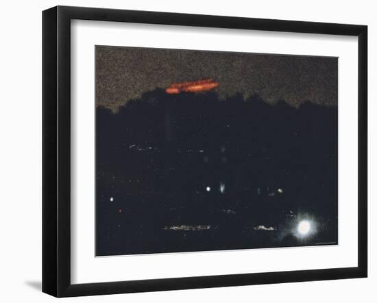 UFO Photographed by Mark Roth Over a Park in Queens New York-null-Framed Photographic Print