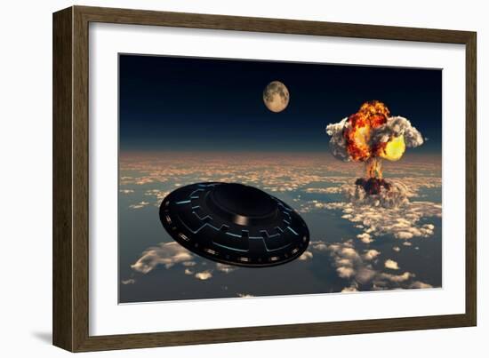 Ufo Sightings Increased Since the Exploding of the First Atomic Bomb-null-Framed Art Print