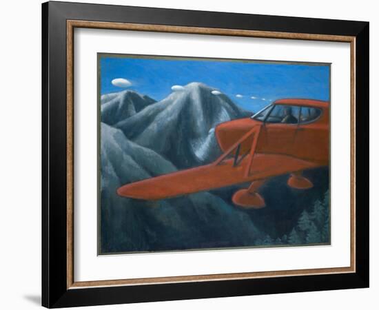 UFOs over the Cascade Mountains-Michael Buhler-Framed Art Print