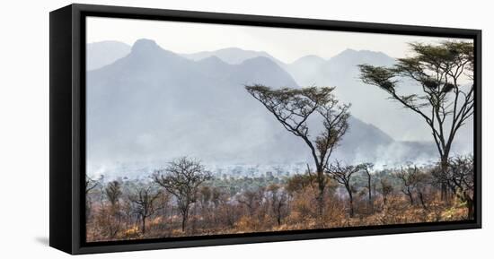 Uganda, Kidepo. the Deliberate Burning of Tall Grass Takes Place Soon after the Rainy Season-Nigel Pavitt-Framed Premier Image Canvas